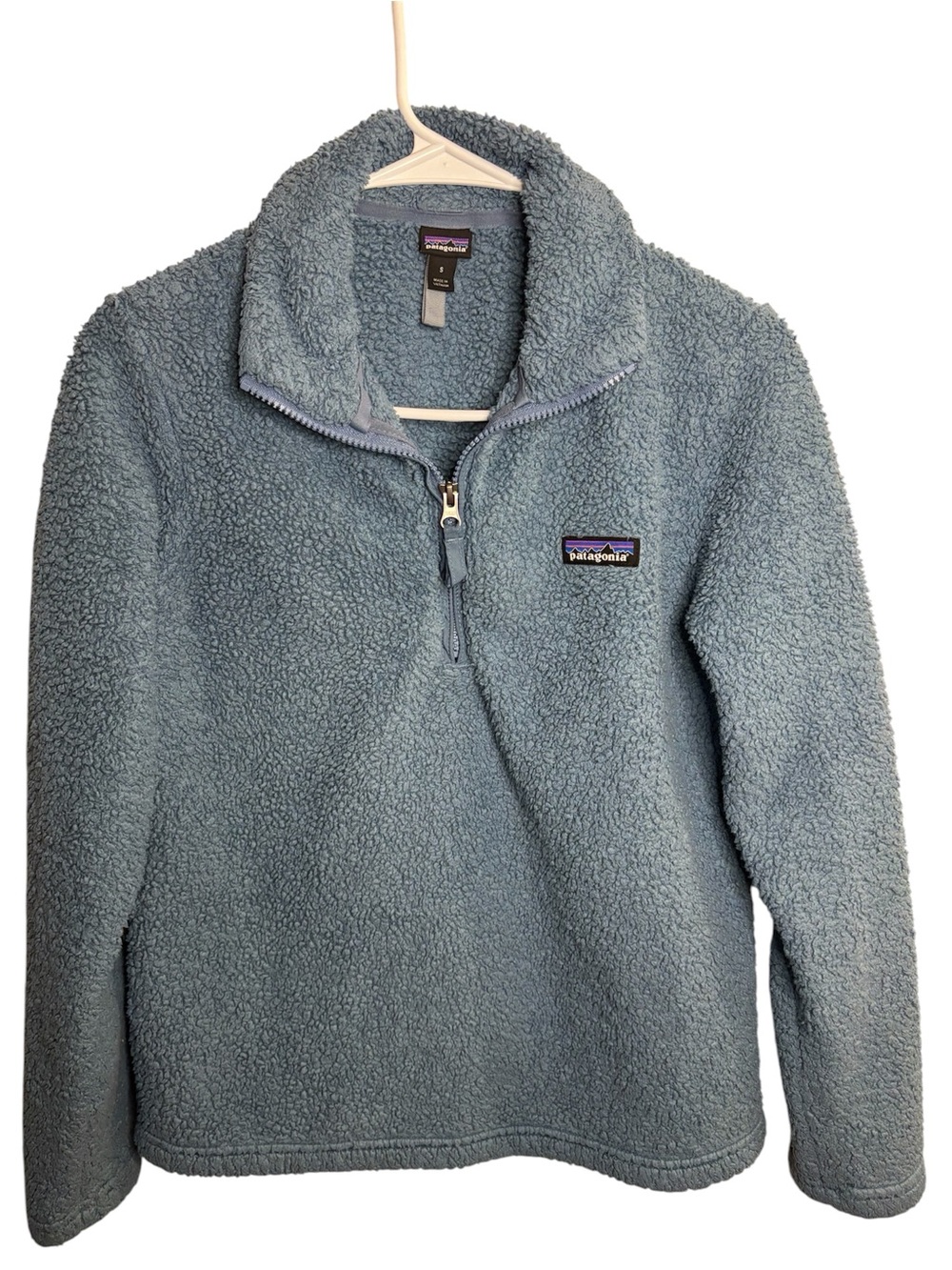 Patagonia Light Blue Sherpa Half-Zip Pullover
